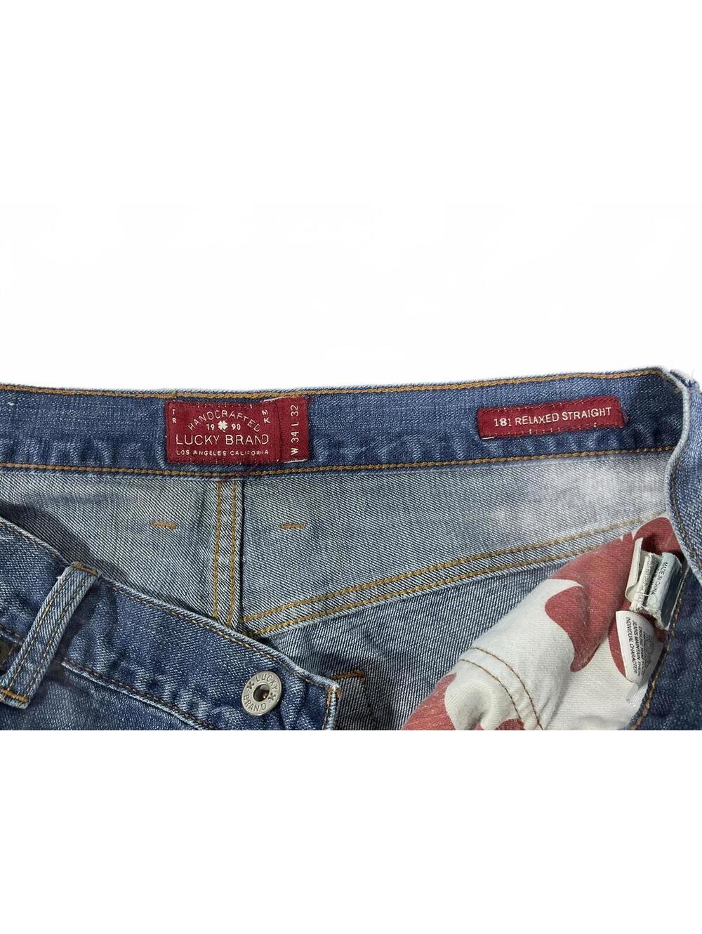Lucky Brand Men's Relaxed 181 Straight Jeans Size 34x32 b30 - Picture 2 of 5